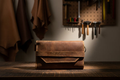 Véra/Frame kahverengi hakiki deri uzun cüzdan ön görünüm. El veya askılı detayı. Geçirmeli deri şerit kilit