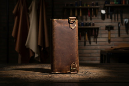 Véra/ Frame arkadan görünüş kahverengi hakiki deri. askı veya el tutuşu detayı